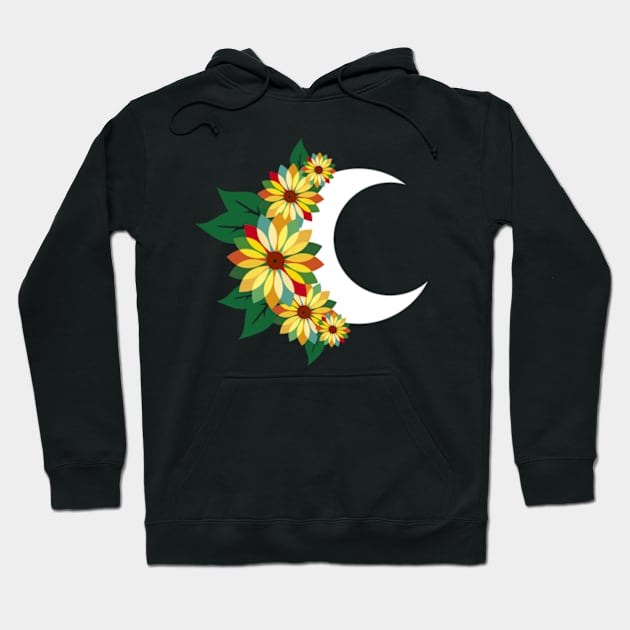 MOON UNDER FLOWERS Hoodie by RENAN1989